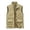 Khaki, variant on jjayotai Mens Coat Jacket Clearance Men's Sleeveless Work Clothes Jacket Solid Color Stand Collar Multiple Pockets Outdoor Vest Sports Photography Leisure Coat