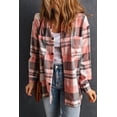 thumbnail image 5 of Women's Pink Plaid Button Up Patch Pocket Shirt, 5 of 5