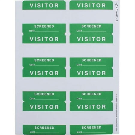 UPC: 0091141761028 | Advantus AVT76102 Visitor adhsve Badges  Green – Pack of 200