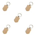 thumbnail image 1 of relayinert 1/2/3/5 Wood Key Chain Craft Blank Keyring Gift Personalized Pendant Hanging Outdoor Holder Handicraft Organizer Accessory Type 6 5PCS, 1 of 6