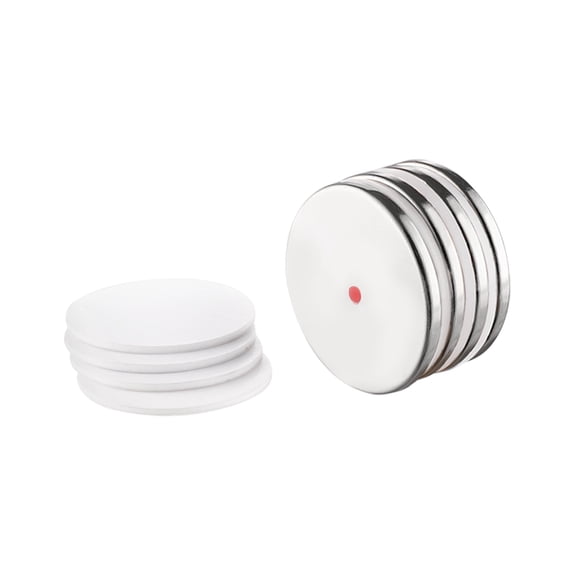 4pk - Neodymium Disc Magnets 1.26" x 1/8" (32mm x 3mm) with Double-Sided Adhesive – Rare Earth Magnets for Crafts, DIY, Science, Office & Hobby - Shipping Included