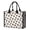 Rooster and Silhouette White Pattern, variant on Rooster and Chicken Blue Pattern Beach Tote Bag, Shopping Carry Tote with Inner Pocket & Removable Bottom, Padded Handles Gifts for Beach Travel Picnic