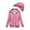 Hot Pink, variant on Lisingtool Winter Coats for Women's Winter Thin and Light Down Coat Casual Down Coat Slim Quilted Jacket With Detachable Hat Womens Coats Black