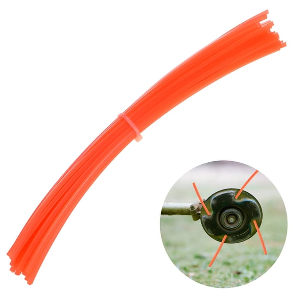 Uxcell 25-Pack Pre-Cut Trimmer Line, 0.095 Inch x 8 Inch Square Nylon String, Replacement Line for Trimming Grasses and Weeds [Red]