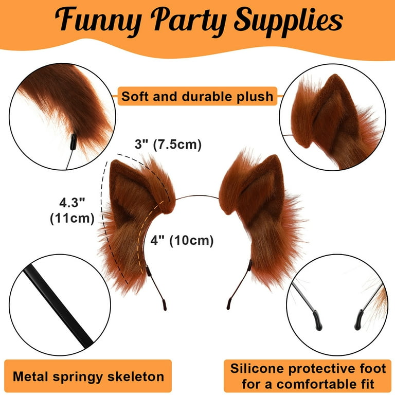 AIMERAI メイク付　Wolf / Foxy Ears TOPTIE Wolf Animal Ears Headbands Foxy Ears Fnaf Cosplay Party