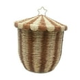 thumbnail image 2 of veasfak Storage Basket Paper Rope Multipurpose with Lid Container Laundry Basket Bin 32cmx37cm, 2 of 9