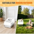thumbnail image 6 of Kettnjoy Top Entry Cat Litter Box with Lid, Stainless Steel XL Enclosed Cat Kitty Litterbox, Extra Large Metal High Side Litter Pan Tray Box Enclosure Easy Cleaning Anti-Leakage, White, 6 of 7