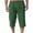 Green, variant on Summer Akafmk Summer Mens Cotton Linen Shorts,Plus Size Mens Casual Shorts,Men's Loose Casual Solid Color Drawstring Cotton and Linen 3/4 Quarter Waistband Pocket
