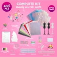 thumbnail image 6 of Joyfy Fashion Design Sewing Art and Craft Kit for Girls, DIY Barbie Doll Accessory Handmade Fashion Dress with 3 Mannequins, Valentine's Day Birthday Gift for Girls Age 8+, 6 of 9