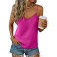 thumbnail image 5 of Aboser Womens Cotton Linen Camisole Tops Summer Casual Spaghetti Strap Basic Tees Comfy V Neck Tank Top Thin Sleeveless Cami Shirts, 5 of 9
