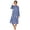 Evening Blue Dove, variant on Plus Size Long-Sleeve Henley Print Sleepshirt