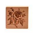 thumbnail image 1 of Molde para galletas de madera tallada con flores y hojas verdes, cortador de galletas de jengibre Diy, cocina práctica, 1 of 5