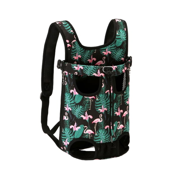 Methold del portador del perro del paño hecha con la del portador del animal doméstico del pecho delantero resistente y durable de la lona Hábitats y jaulas para animales pequeños flamenco S