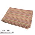 thumbnail image 5 of Abstract Floor Pillow Lounger Cover, Vivid Horizontal Colorful Striped Lines Background Rainbow Bars Display, Nap Mat Printed Fabric Case for 5 Pillows, 88" x 36", Multicolor, by Ambesonne, 5 of 5