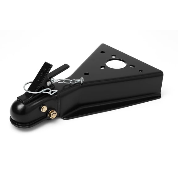 2-5/16" A-Frame Trailer Coupler, 15,000 lbs Capacity, Black Powder Coat Finish (CA-5280-B) with 3" Rigid Hitch Decal Logo