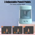 thumbnail image 4 of EGNMCR Open School Season Electrics Pencil Sharpener USB Automatic Pencil Sharpener Electrics Roll Cutter Pen Sharpener Two Power Source Sharpener Plastics electric pencil sharpener, 4 of 5
