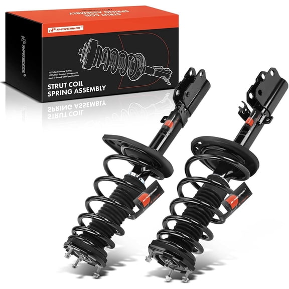 A-Premium Rear Pair (2) Complete Strut and Coil Spring Assembly Compatible with Toyota Camry 2015 2016 2017, Driver and Passenger Side