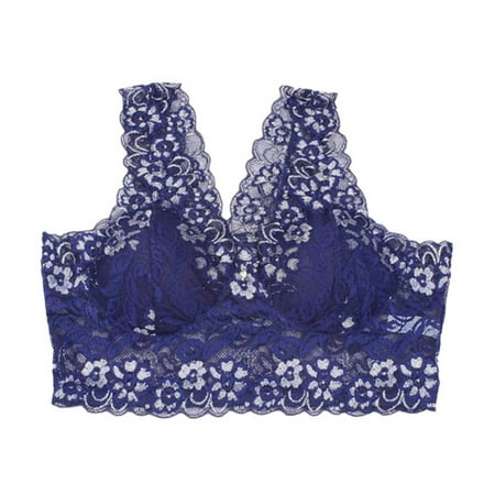 

Wuffmeow Suitable for Sport Yoga Suitable for Women Deep V Comfortable Lace Bra