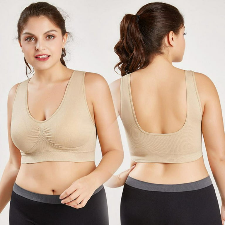 Ultimate Comfy Sports Bras for Women,Plus Size Seamless Comfortable Yoga  Bra with Removable Pads