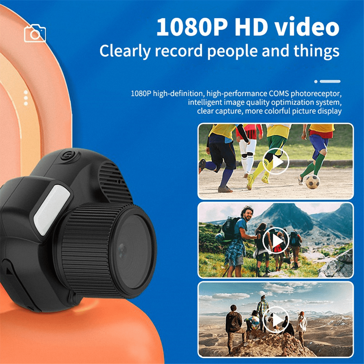 Mini Camera Indoor Home 1080P HD Portable Small Mini Camera Video Recorder Mini Action Camera Outdoor Sport Pocket Cam
