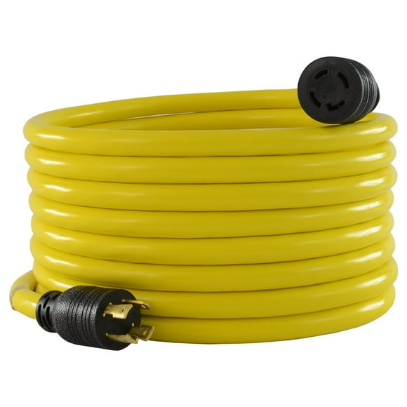 Heavy-Duty 30 Amp 4-Prong Generator Extension Cord, 10 Feet, UL Listed