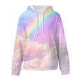 thumbnail image 5 of Povozer Girls Heart Graphic Print Oversized Hoodies,Girls Hoodie Pullover with Graphic Print Long Sleeve Top Girls Fashion Size 10-11 Years,Pink, 5 of 6