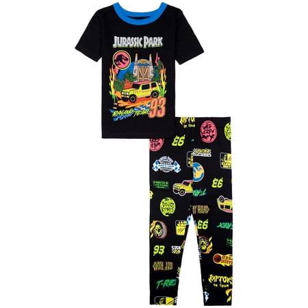 Jurassic Park 2-Piece Short Sleeve and Pant Pajama Set, 4-12