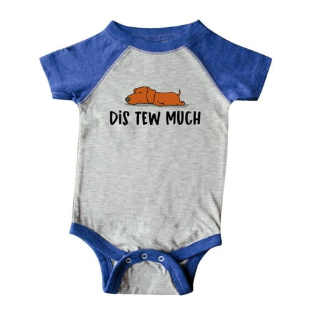 

Inktastic Napping Dis Tew Much Daschund Weiner Dog Brown Gift Baby Boy or Baby Girl Bodysuit
