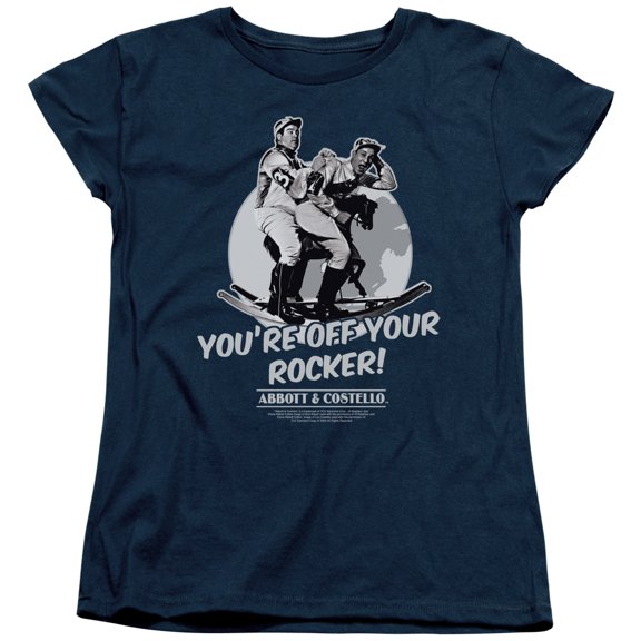 Abbott & Costello Off Your Rocker S/S Women's T-Shirt Navy