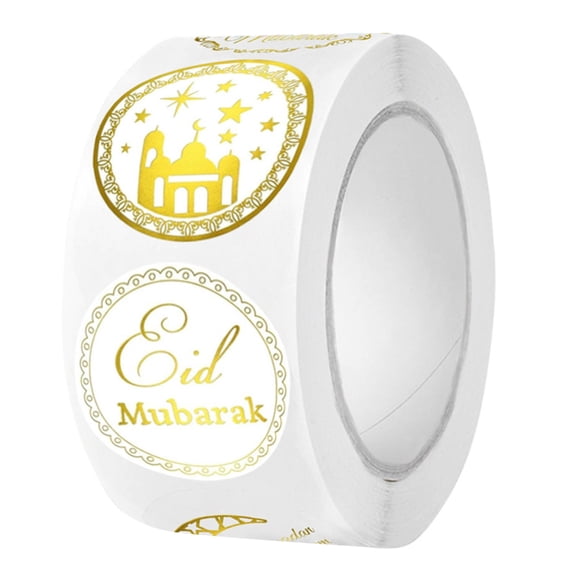 500 Sheets Scrapbooking Eid Mubarak Sticker, Envelope Gift Label Decors Sticker