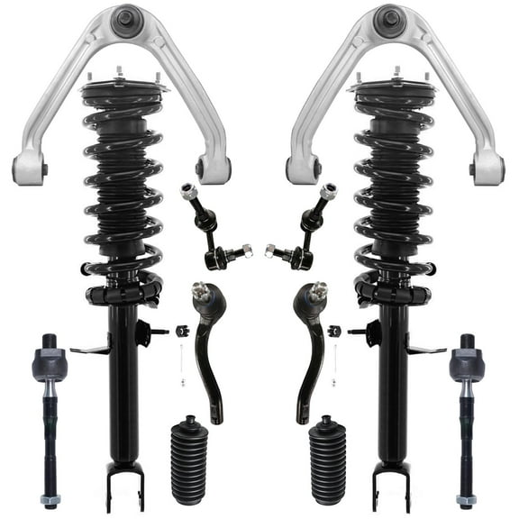 Detroit Axle - 12pc RWD Front Struts Kit for 2006 2007 INFINITI M35, 2 Struts Coil Spring 2 Upper Control Arms with Ball Joint 2 Sway Bars 4 Outer Inner Tie Rods 2 Boots Replacement Suspension