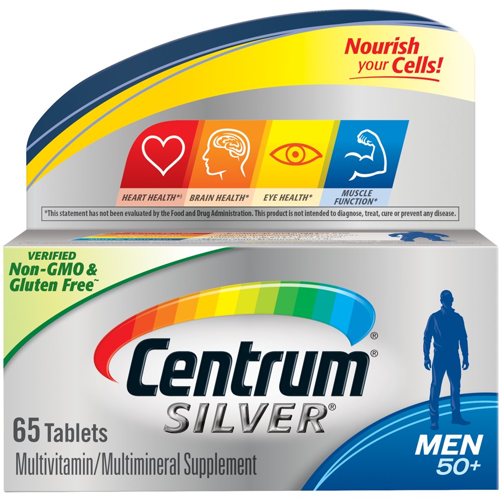 Centrum Silver Multivitamins for Men Over 50, Multivitamin/Multimineral Supplement with Vitamin Centrum Silver Multivitamins for Men Over 50, Multivitamin/Multimineral Supplement with Vitamin
