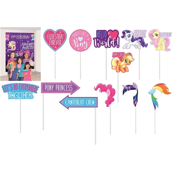 My Little Pony Friendship Adventures Birthday Party Scene Setters w/Photo Props