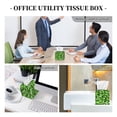 thumbnail image 7 of Leather Tissue Box Cover Square - Glitter Adorable green Waterproof Tissue Box Holder Paper Case Organizer Dispenser for Modern Home Office Room Home Bathroom Decor, 7 of 7