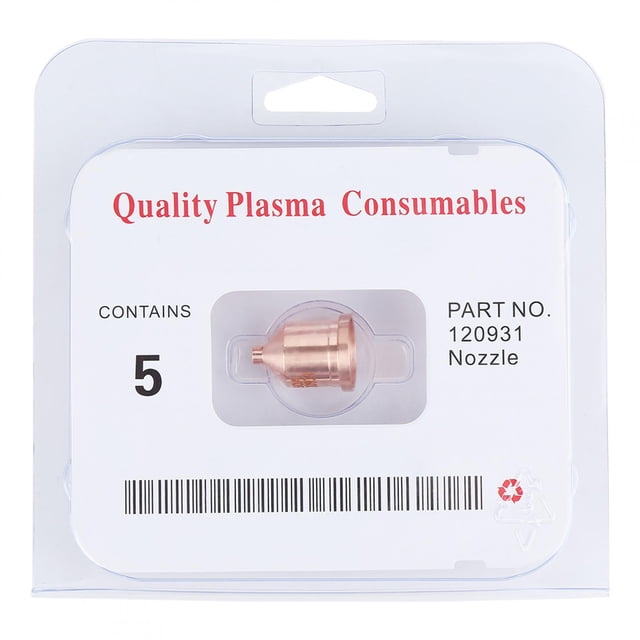 Consumible para cortadora de plasma, 5 piezas de boquillas para cortadora de plasma, punta de boquilla de plasma, punta de antorcha de plasma, la mejor en su clase