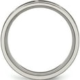 thumbnail image 2 of Titanium Brushed Laser Design 8mm Flat Band (Size 12) Made In China tb33a-12, 2 of 5