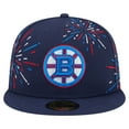 thumbnail image 2 of Men's-New Era  Navy Boston Bruins Americana Fireworks 59FIFTY Fitted Hat, 2 of 5