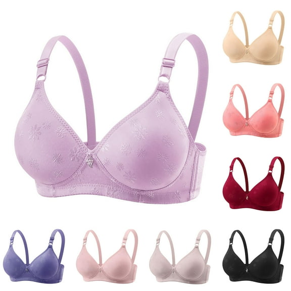 Ashirexll Bras for Women No Underwire, Push Up Bra, Seamless Bra Contrast Sponge Fixed Cup Soft Support