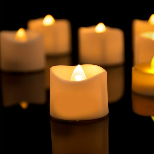 Homemory LED Candles, Battery Tea Lights, Lasts 2X Longer, Realistic