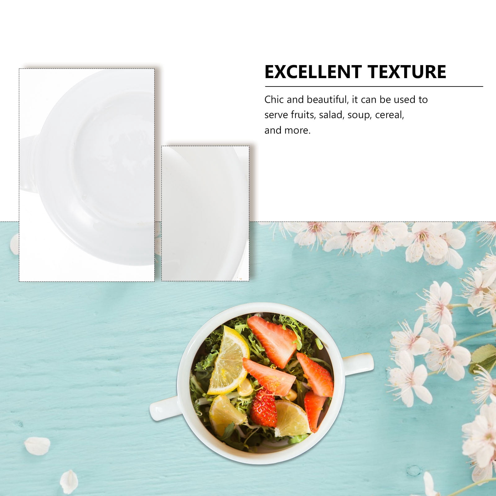 LEORX 2Pcs Steam Egg Bowls for Households and Restaurants in Ceramic