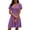 Purple, variant on Hurxie Women's Summer Dress Vintage Casual Office Professional Elegant Work V Neck A Line Knee Length Dresses with Pockets Purple,L