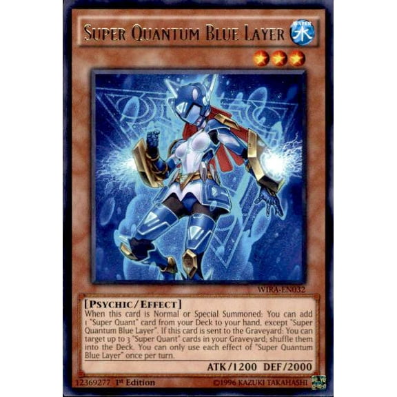 YuGiOh Wing Raiders Rare Super Quantum Blue Layer WIRA-EN032
