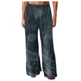 thumbnail image 2 of Gaecuw Wide Legged Pants for Women Dressy Relaxed Fit Long Pants Lounge Trousers Sweatpants Casual Loose Baggy Vintage Yoga Pants Mid Waisted Summer Workout Pants with Pockets Ethnic Print Pants, 2 of 8