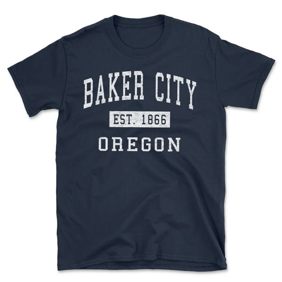 Baker City Oregon Classic Established Men's Cotton T-Shirt
