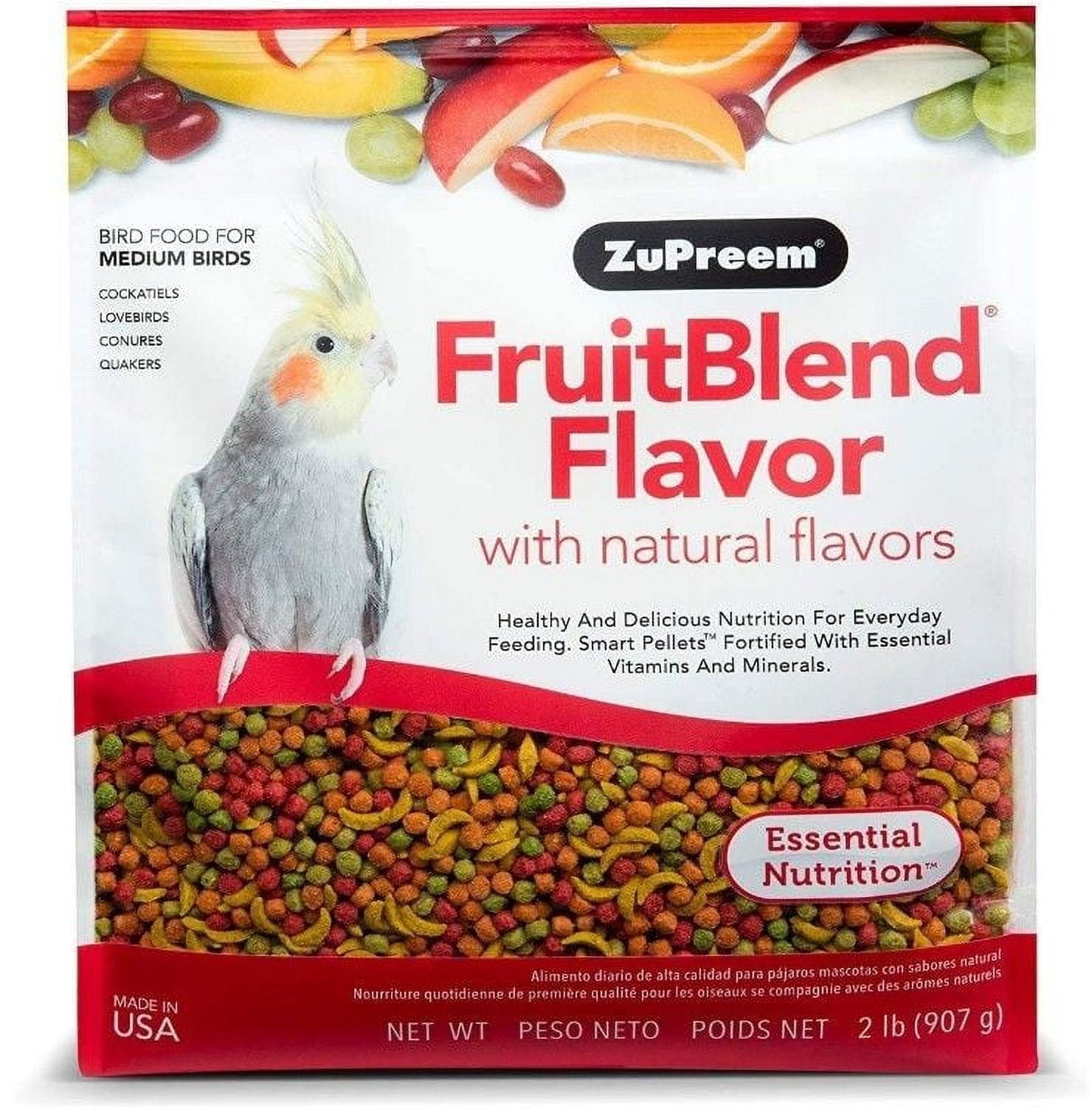 ZuPreem FruitBlend Flavor Natural Bird Food - Parakeet
