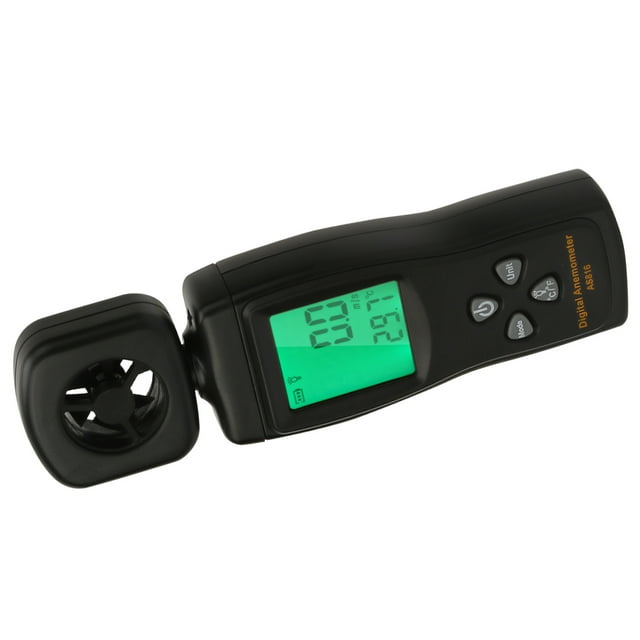 Rétroéclairage LCD 0.3-30m/s Compteur de Vitesse d'Air, Anémomètre Numérique, Randonnée pour la Pêche