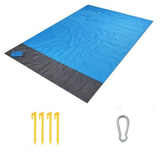 Colchoneta para acampar Yuarrent A prueba de humedad Rectangular Antidesgarro Azul y gris