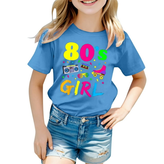 Chandail à Manches Longues pour Enfants Filles Tenues pour Tout-Petites Fille Carnaval pour Enfants Couleur Imprimée Col Rond T-Shirt à Manches Courtes
