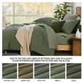 thumbnail image 4 of Amberspace Prewashed fabric 7-piece Bed in a Bag Comforter Set with Sheets,Olive Green,King, 4 of 9