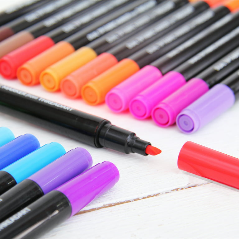 24 Colors Clothes Textile Marker Fabric Paint Pen DIY Crafts T-shirt  Pigment Painting Pen School Home Stationery Graffiti Supply